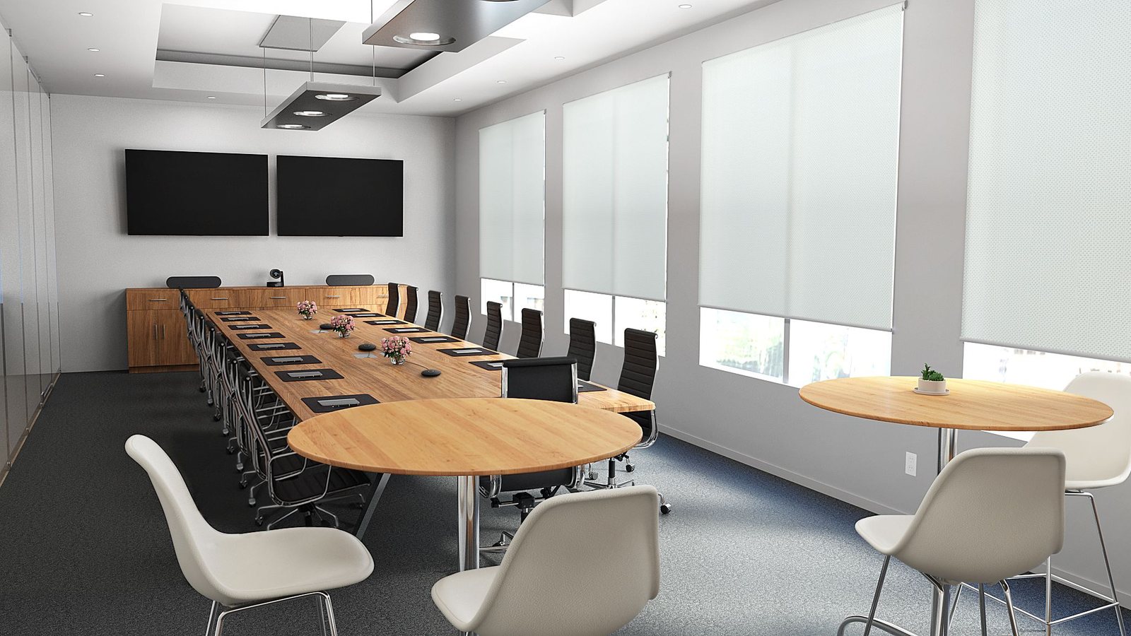 A small meeting room ready to use