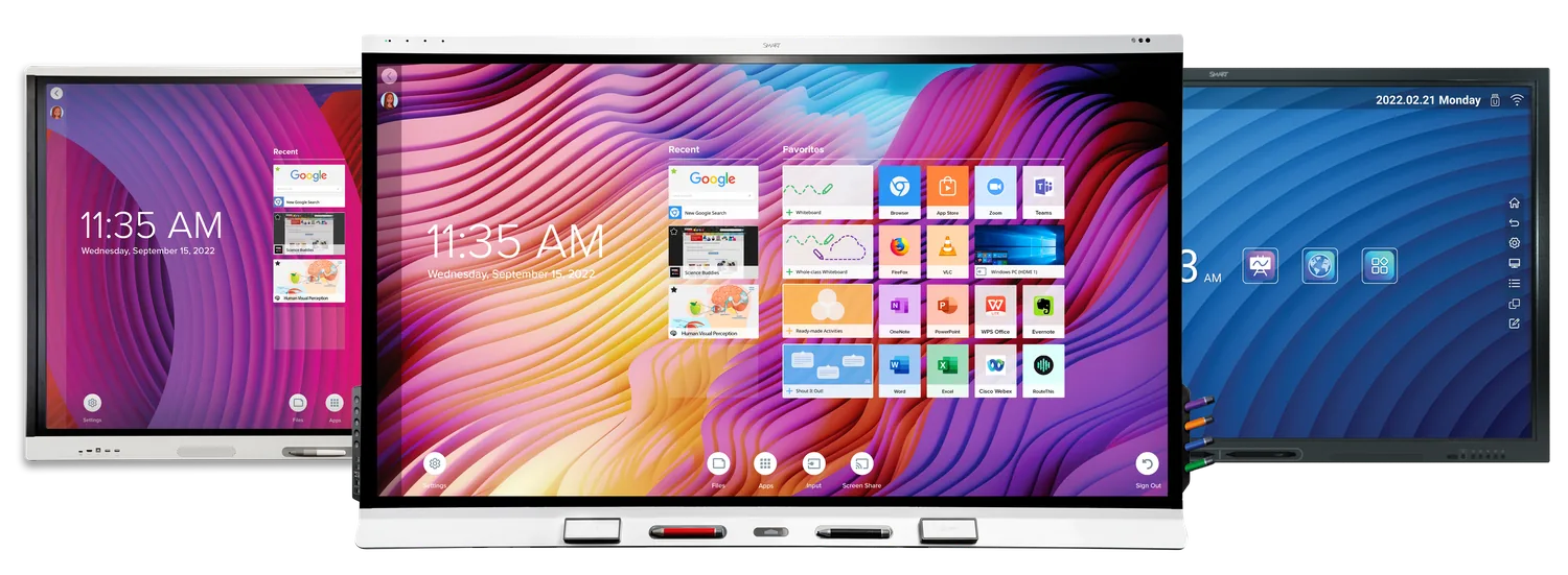 The SMART interactive flat panel range